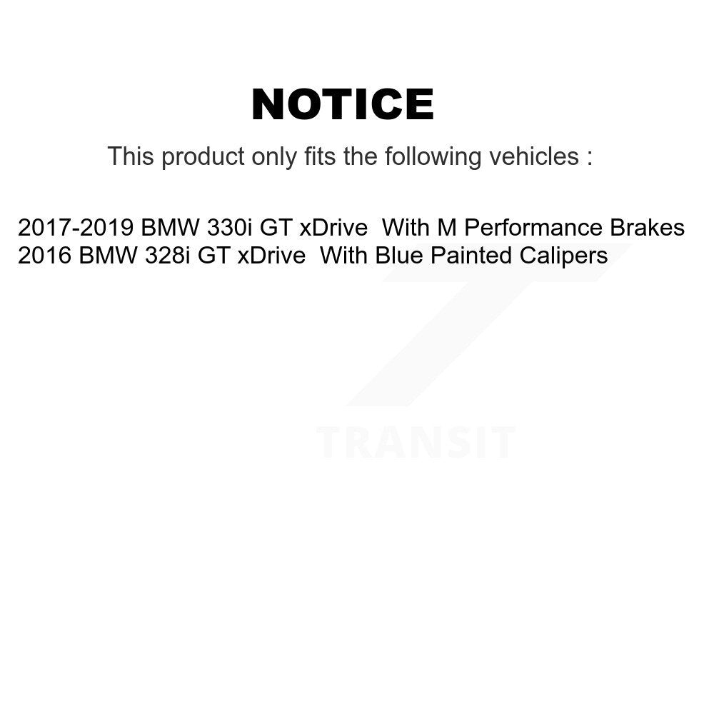 Rear Disc Rotors Ceramic Pads Parking Shoes Hardware Kit For BMW 328i GT xDrive