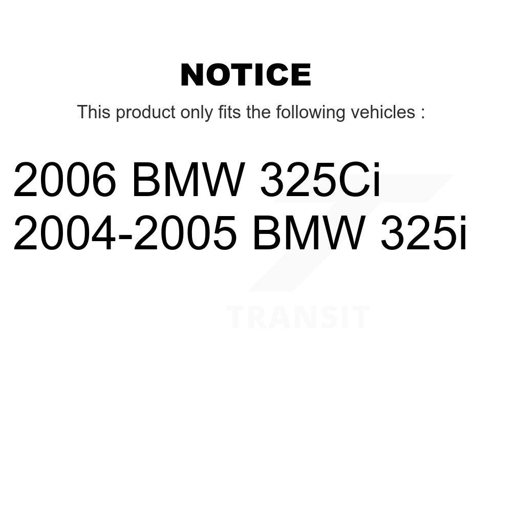 Rear Disc Rotors Ceramic Pads Parking Shoes And Hardware Kit For BMW 325i 325Ci