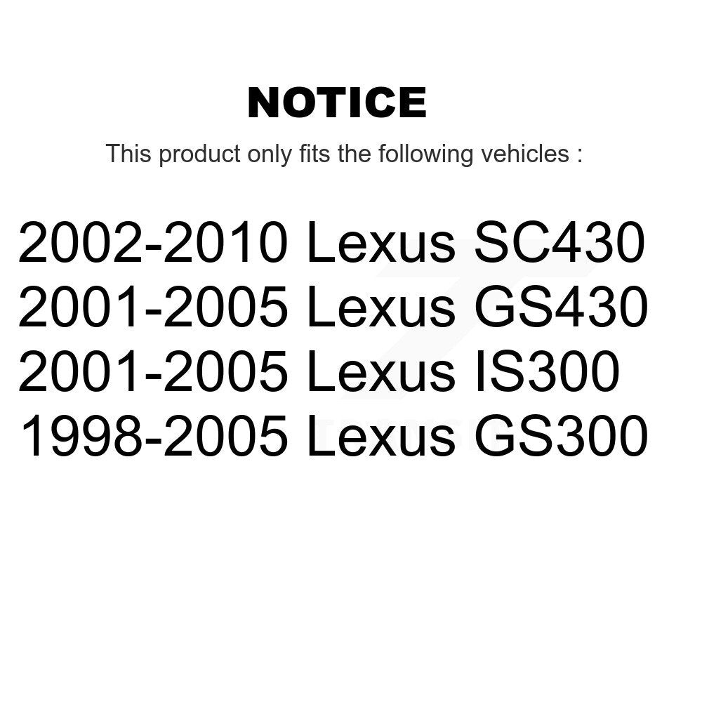 Rear Disc Rotors Ceramic Pads Parking Shoes & Hardware Kit For Lexus SC430 IS300