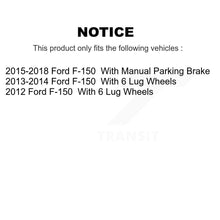Load image into Gallery viewer, Rear Disc Rotors Ceramic Pads Parking Brake Shoes &amp; Hardware Kit For Ford F-150