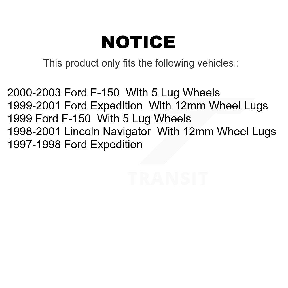 Rear Disc Rotors Ceramic Pads Parking Shoes Hardware Kit For Ford F-150 Lincoln