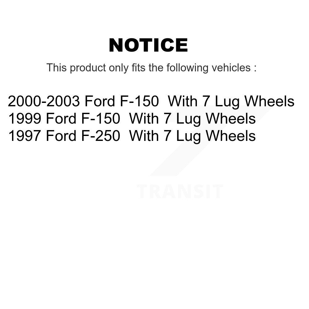 Rear Disc Rotors Ceramic Pads Parking Shoes & Hardware Kit For Ford F-150 F-250