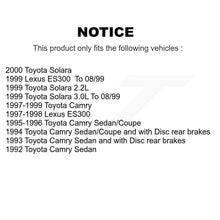 Load image into Gallery viewer, Rear Disc Rotors Ceramic Pads Parking Shoes Hardware Kit For Toyota Camry Solara