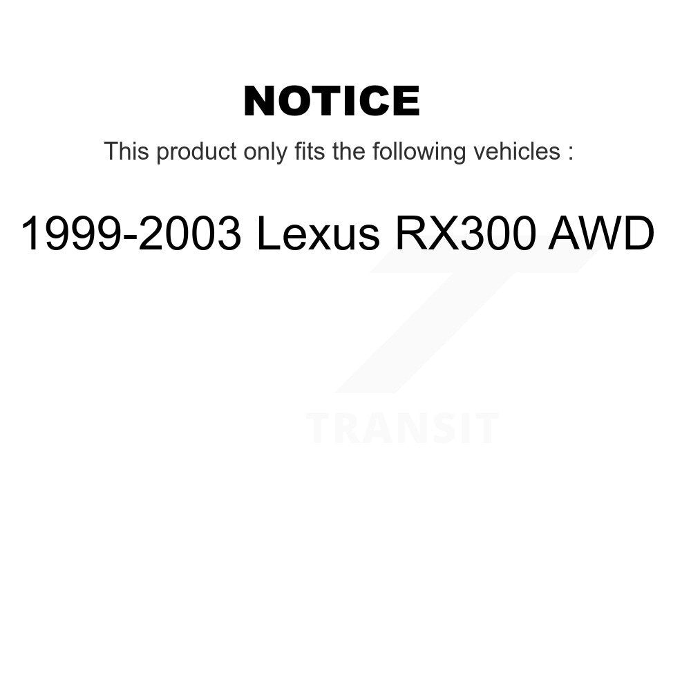 Rear Disc Rotors Ceramic Pads Parking Shoes And Hardware Kit For Lexus RX300 AWD