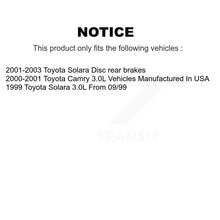 Load image into Gallery viewer, Rear Disc Rotors Ceramic Pads Parking Shoes Hardware Kit For Toyota Camry Solara