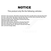 Load image into Gallery viewer, Rear Disc Rotors Ceramic Pads Parking Shoes Hardware Kit For Jeep Chrysler Dodge