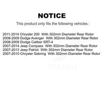 Load image into Gallery viewer, Rear Disc Rotors Ceramic Pads Parking Shoes &amp; Hardware Kit For Jeep Chrysler 200