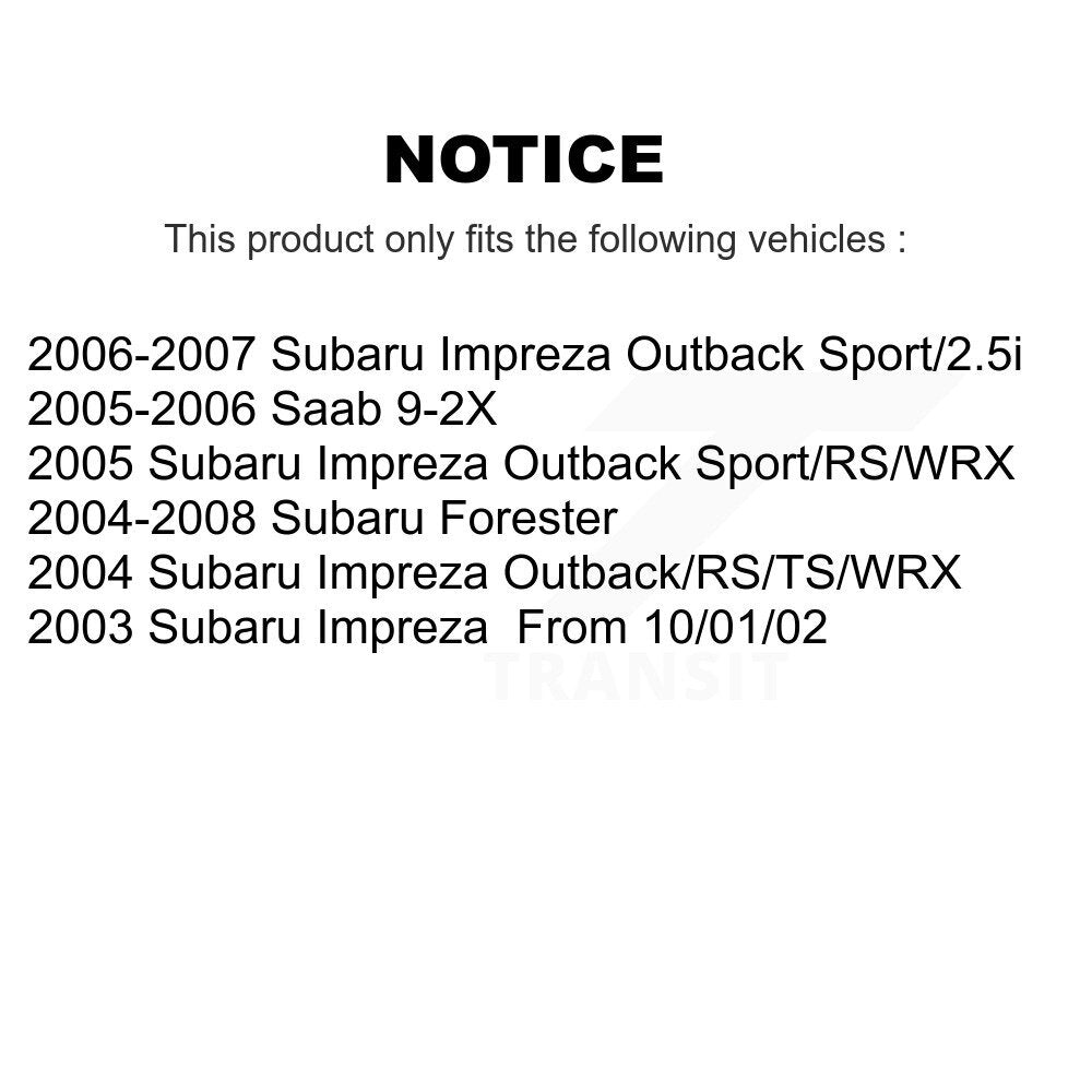 Rear Disc Rotors Ceramic Pads Parking Shoes Hardware Kit For Subaru Impreza Saab
