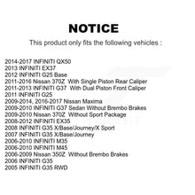 Load image into Gallery viewer, Rear Disc Rotors Ceramic Pads Parking Shoes Hardware Kit For INFINITI Nissan G37