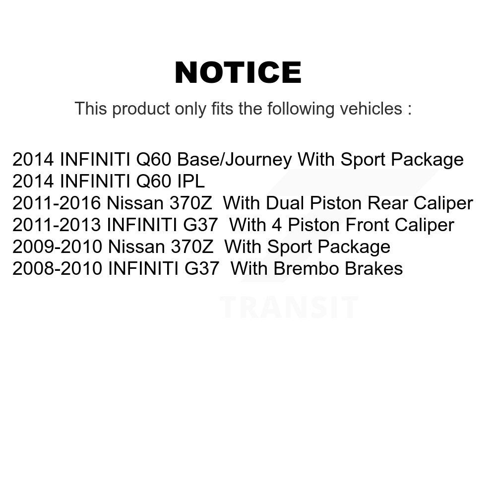 Rear Disc Rotors Ceramic Pads Parking Shoes Hardware Kit For INFINITI G37 Nissan