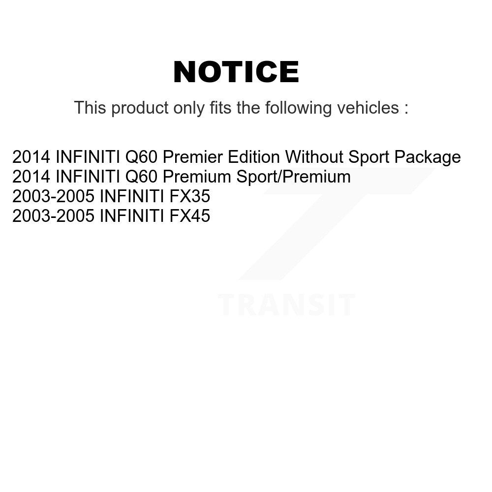 Rear Disc Rotors Ceramic Pads Parking Shoes Hardware Kit For INFINITI FX35 FX45