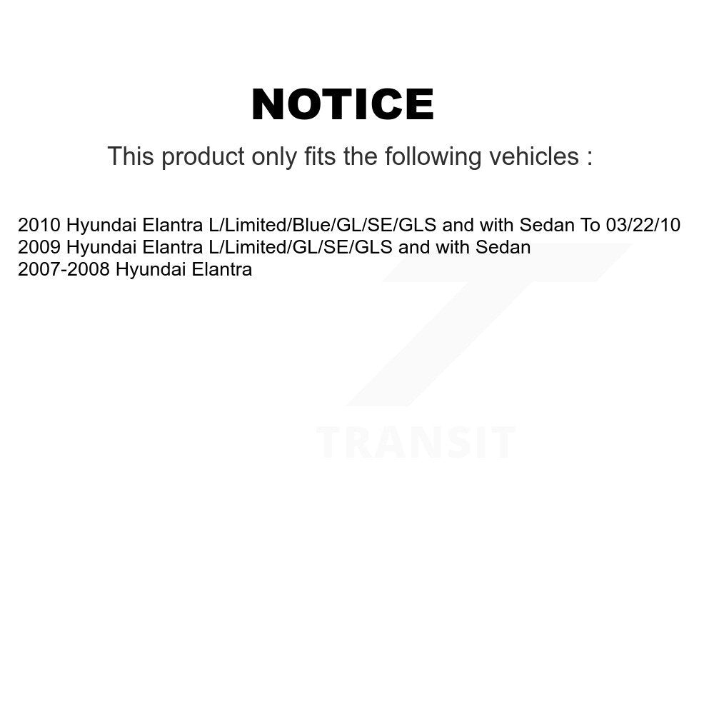 Rear Disc Rotors Ceramic Pads Parking Shoes And Hardware Kit For Hyundai Elantra