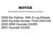 Load image into Gallery viewer, Rear Disc Rotors Ceramic Pads Parking Shoes Hardware Kit For Hyundai Sonata Kia