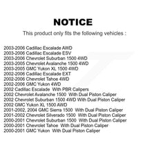 Load image into Gallery viewer, Rear Disc Rotors Ceramic Pads Parking Shoes Hardware Kit For Chevrolet GMC 1500