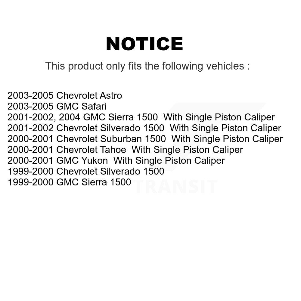 Rear Disc Rotors Ceramic Pads Parking Shoes Hardware Kit For GMC Chevrolet 1500