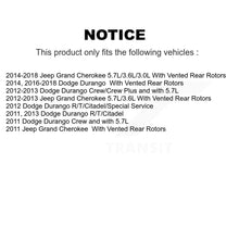 Load image into Gallery viewer, Rear Disc Rotors Ceramic Pads Parking Shoes Hardware Kit For Jeep Grand Cherokee