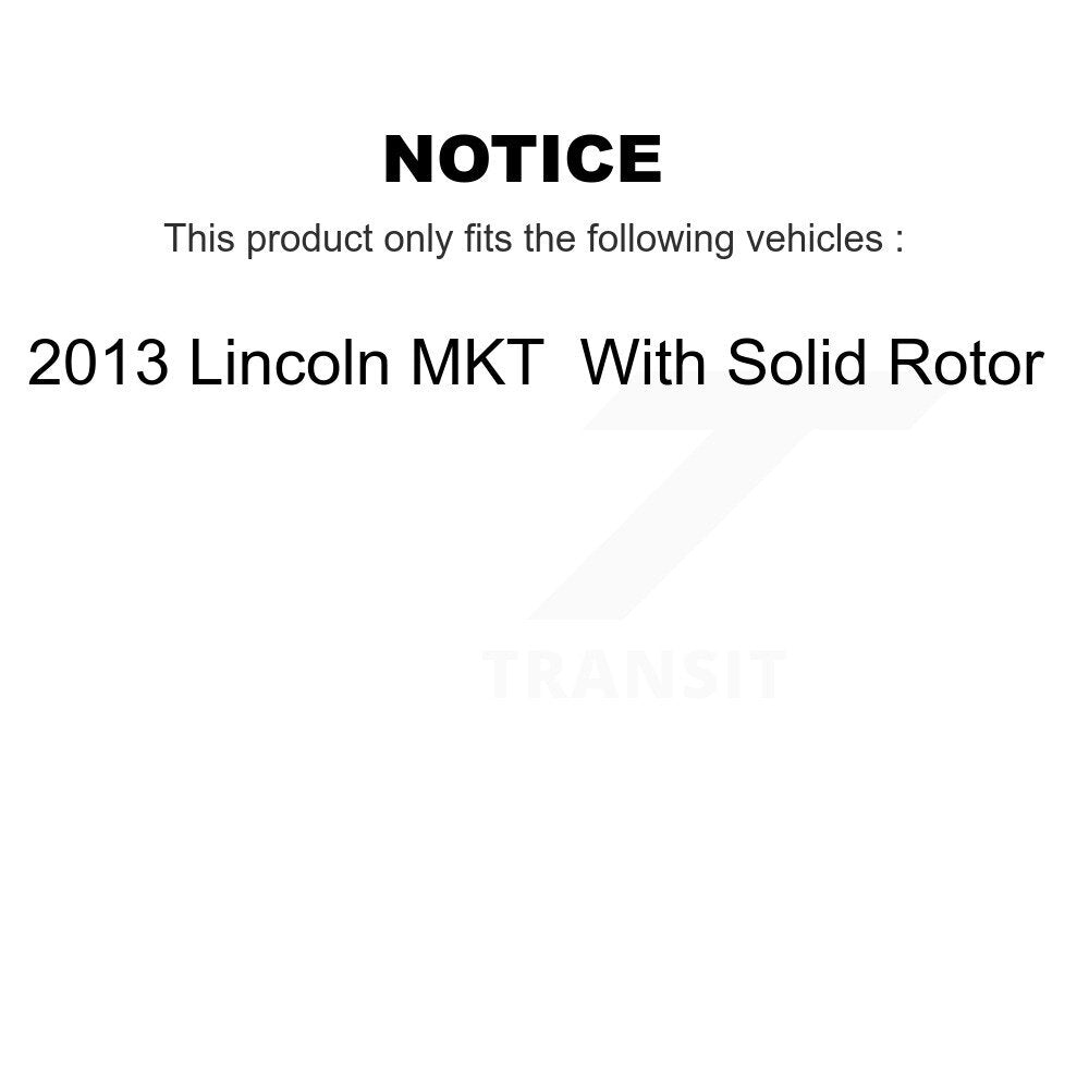 Rear Disc Rotors Ceramic Pads Parking Brake Shoes & Hardware Kit For Lincoln MKT