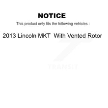 Load image into Gallery viewer, Rear Disc Rotors Ceramic Pads Parking Brake Shoes &amp; Hardware Kit For Lincoln MKT