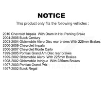 Load image into Gallery viewer, Rear Disc Rotors Ceramic Pads Parking Shoes Hardware Kit For Chevrolet Impala Am
