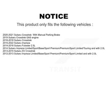 Load image into Gallery viewer, Rear Disc Rotors Ceramic Pads Parking Shoes Hardware Kit For Subaru Crosstrek XV