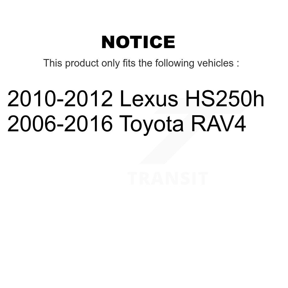Rear Disc Rotors Ceramic Pads Parking Shoes & Hardware Kit For Toyota RAV4 Lexus