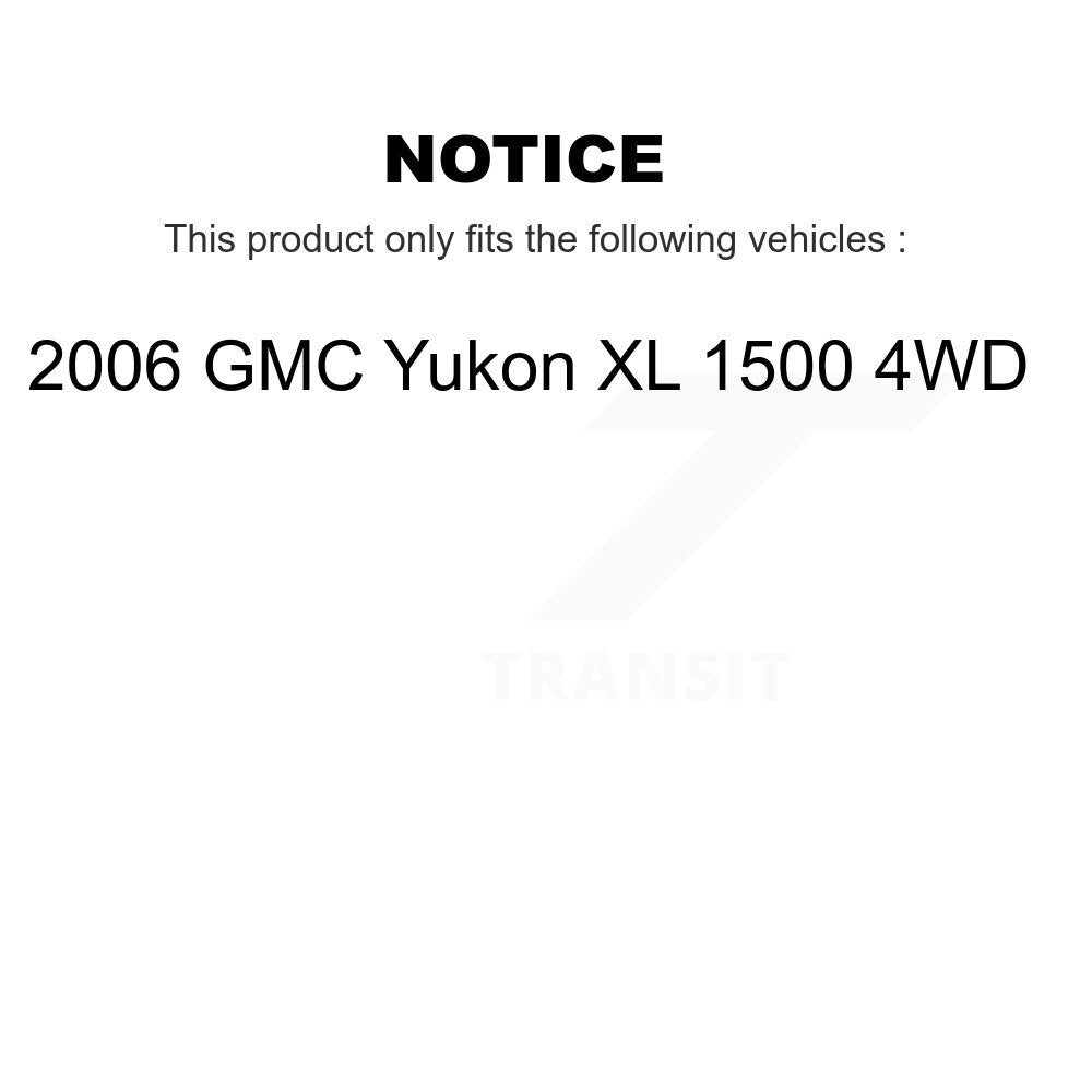 Rear Disc Rotors Ceramic Pads Parking Shoes & Hardware Kit For GMC Yukon XL 1500