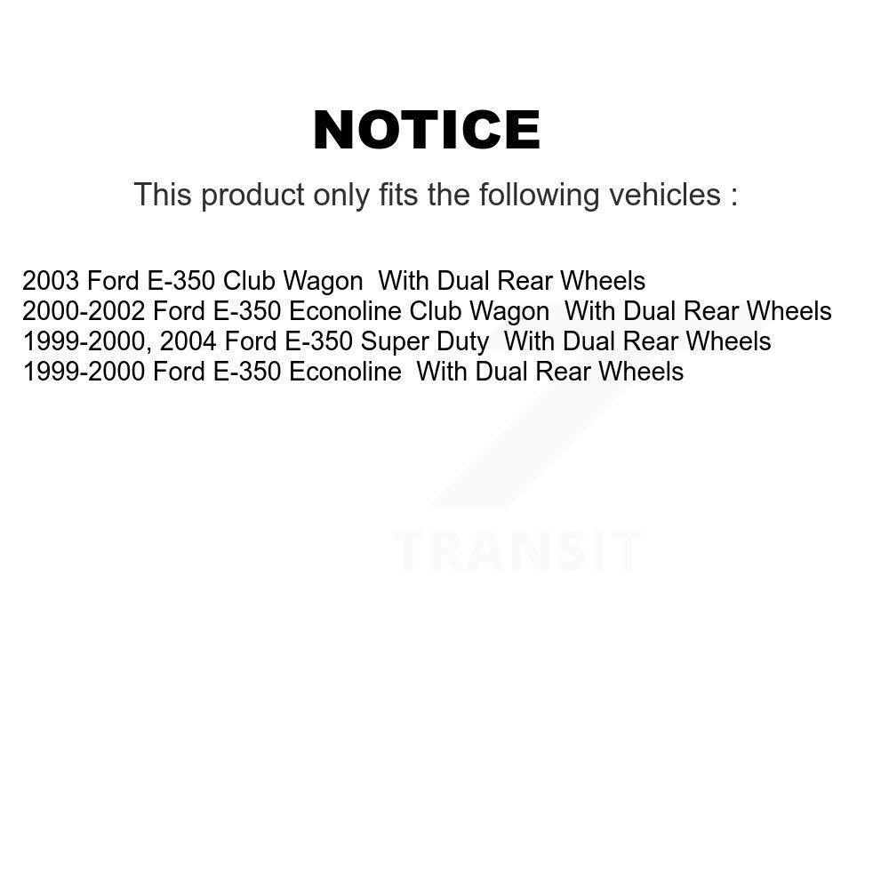 Rear Disc Rotors Ceramic Pads Parking Shoes & Hardware Kit For Ford E-350 Super