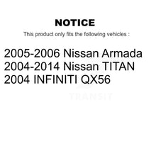 Load image into Gallery viewer, Rear Disc Rotors Ceramic Pads Parking Shoes Hardware Kit For Nissan TITAN Armada