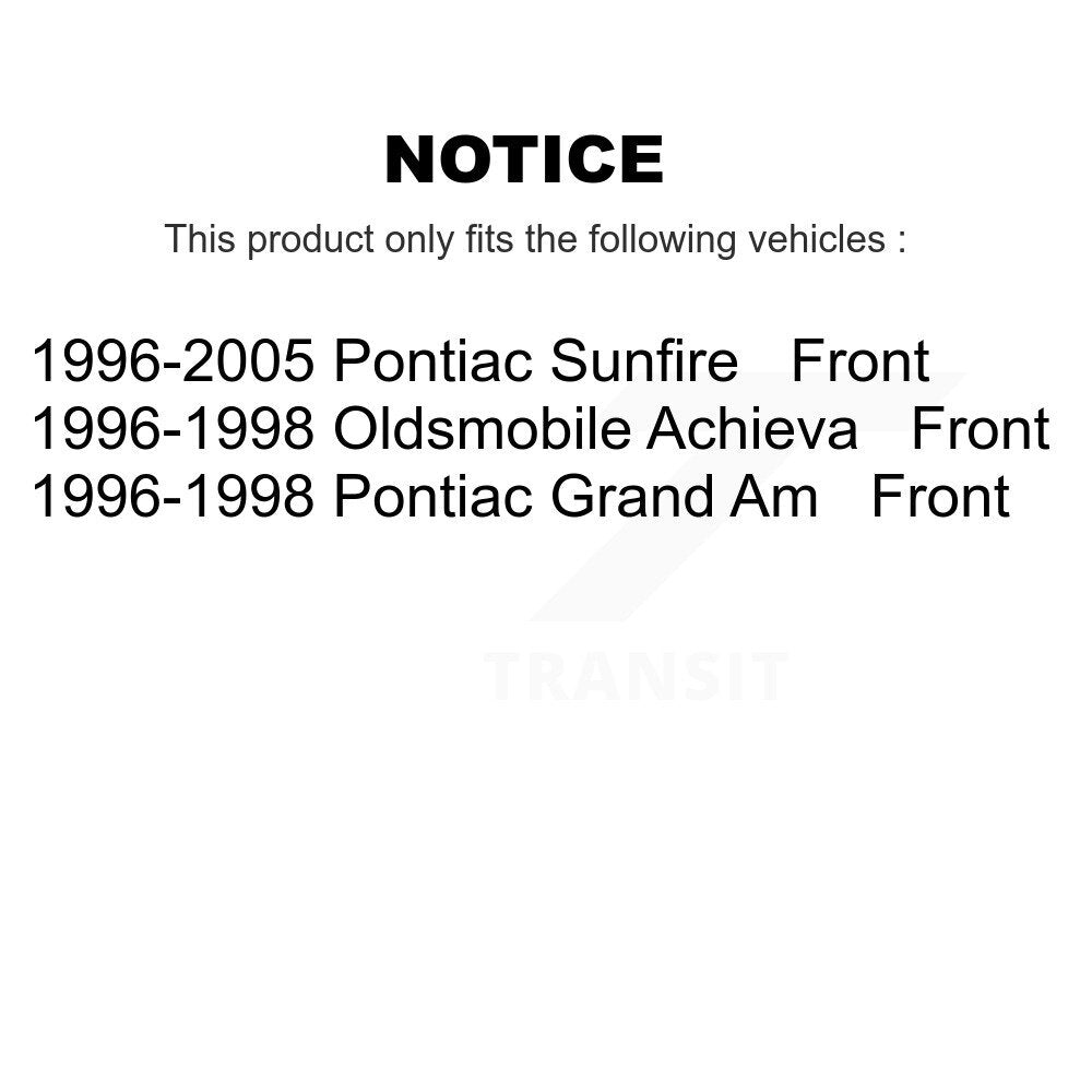 Rotor de frein à disque avant et Kit de plaquettes en céramique, pour Pontiac Sunfire Grand Am Oldsmobile 