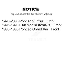 Charger l&#39;image dans la galerie, Rotor de frein à disque avant et Kit de plaquettes en céramique, pour Pontiac Sunfire Grand Am Oldsmobile 