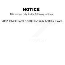 Load image into Gallery viewer, Front Disc Brake Rotor Ceramic Pad Kit For 2007 GMC Sierra 1500 rear brakes