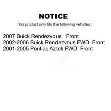 Charger l&#39;image dans la galerie, Kit de rotors de frein à disque avant et plaquettes en céramique pour Buick rendez-vous Pontiac Aztek 