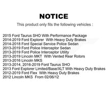 Charger l'image dans la galerie, Front Brake Rotor &amp; Ceramic Pad Kit For Ford Explorer Taurus Flex Police Utility