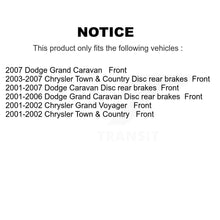 Charger l&#39;image dans la galerie, Front Disc Brake Rotor &amp; Ceramic Pad Kit For Dodge Grand Caravan Chrysler Town