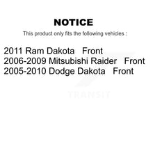 Charger l&#39;image dans la galerie, Front Disc Brake Rotors &amp; Ceramic Pad Kit For Dakota Dodge Mitsubishi Raider Ram