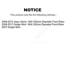 Charger l'image dans la galerie, Front Disc Brake Rotors And Ceramic Pads Kit For Jeep Liberty Dodge Nitro
