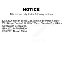 Charger l'image dans la galerie, Front Brake Rotor Ceramic Pad Kit For Nissan Sentra Altima Infiniti G20 INFINITI
