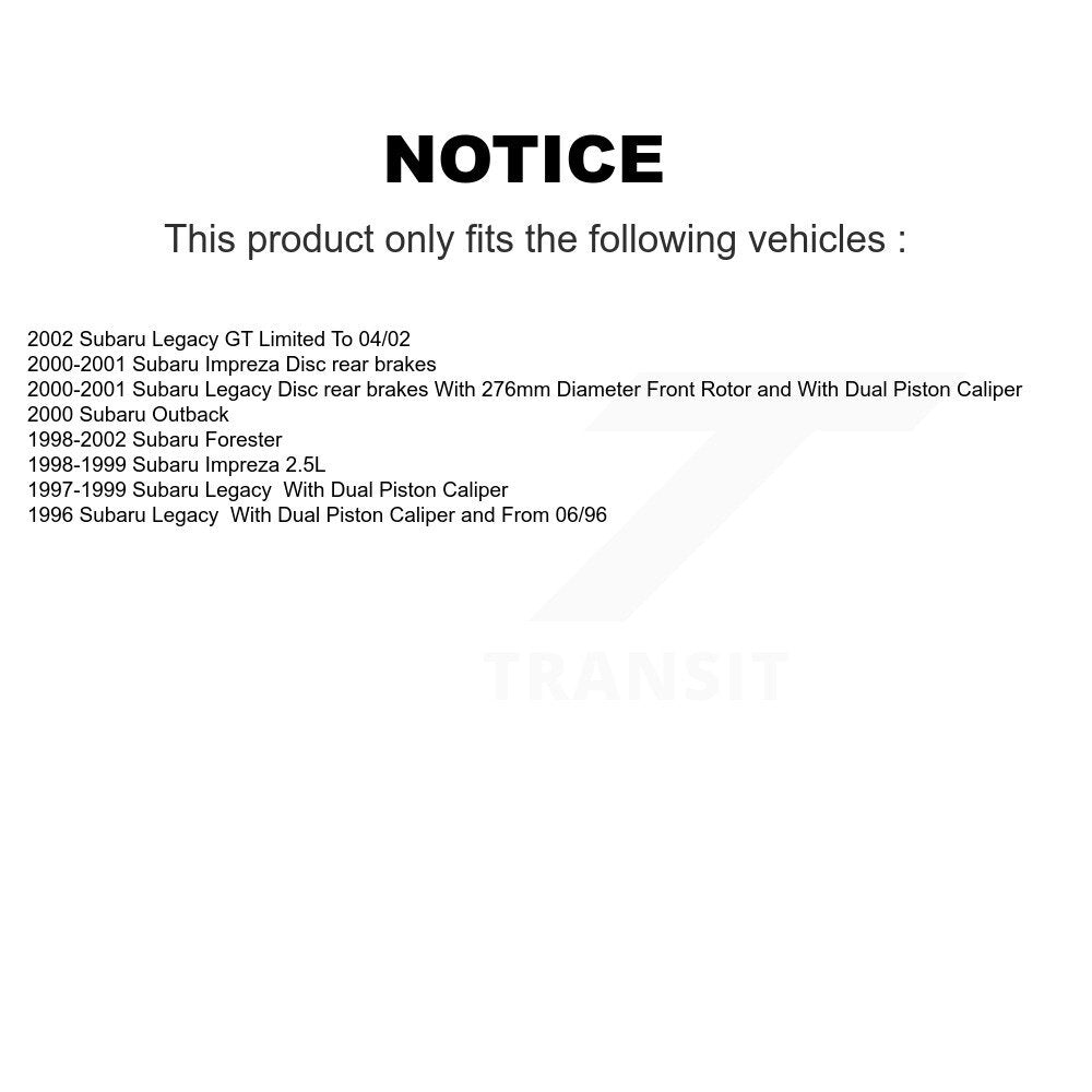 Front Brake Rotor And Ceramic Pad Kit For Subaru Legacy Forester Outback Impreza