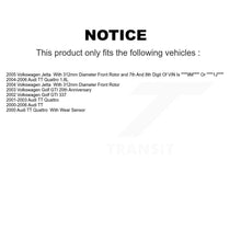 Load image into Gallery viewer, Front Disc Brake Rotor Ceramic Pad Kit For Volkswagen Jetta Audi Golf TT Quattro