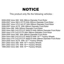 Load image into Gallery viewer, Front Disc Brake Rotors And Ceramic Pads Kit For Volvo S60 V70 XC70 S80
