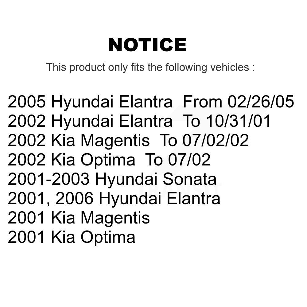 Front Brake Rotor Ceramic Pad Kit For Hyundai Elantra Sonata Kia Optima Magentis