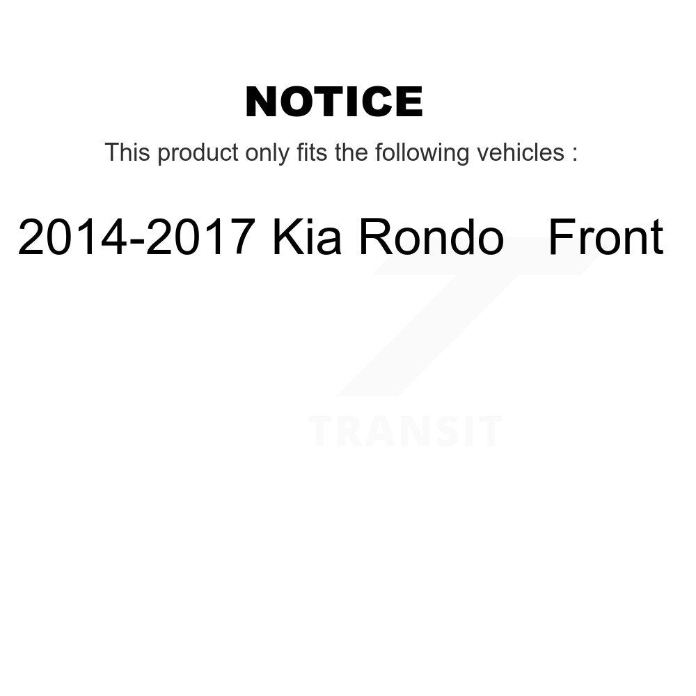 Front Disc Brake Rotors And Ceramic Pads Kit For 2014-2017 Kia Rondo