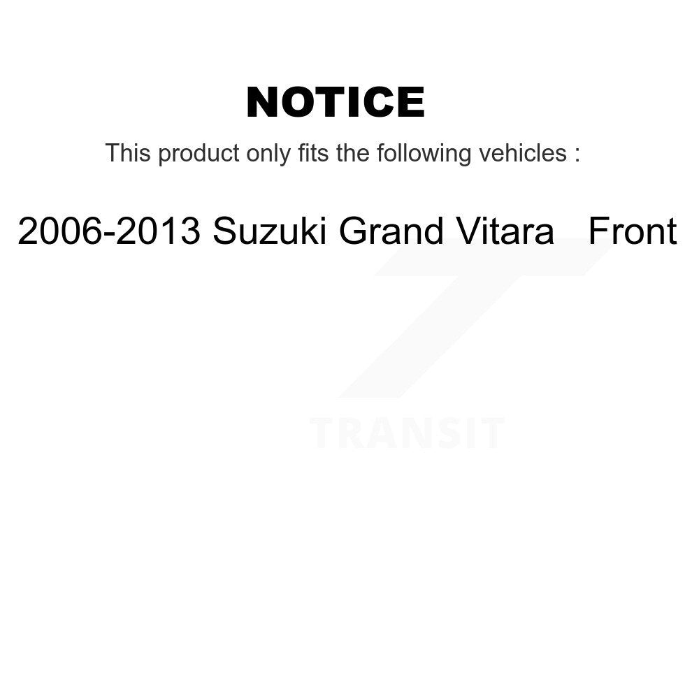 Front Disc Brake Rotors And Ceramic Pads Kit For 2006-2013 Suzuki Grand Vitara