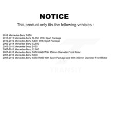 Charger l'image dans la galerie, Front Brake Rotor &amp; Ceramic Pad Kit For Mercedes-Benz S550 SL550 CL550 S600 S400