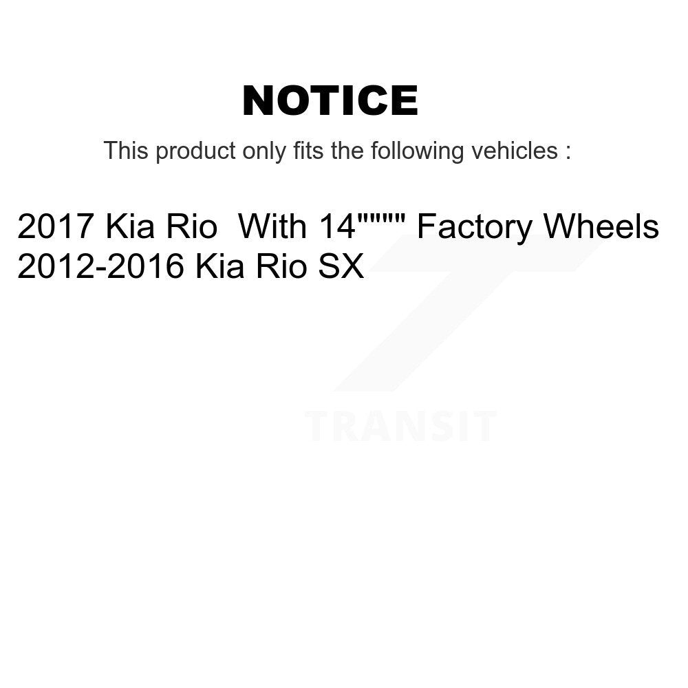 Front Disc Brake Rotors And Ceramic Pads Kit For Kia Rio