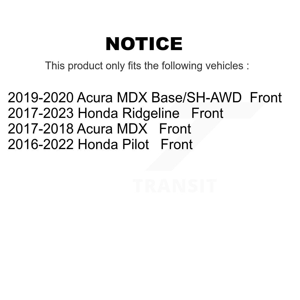 Front Disc Brake Rotors And Ceramic Pads Kit For Honda Pilot Acura MDX Ridgeline