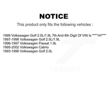 Charger l'image dans la galerie, Front Disc Brake Rotors And Ceramic Pads Kit For Volkswagen Cabrio Golf Passat