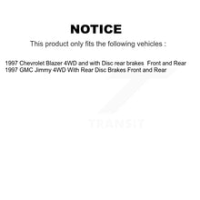 Charger l&#39;image dans la galerie, [Front+Rear] 1997 Chevrolet Blazer GMC Jimmy Premium OE Brake Rotors &amp; Ceramic Pads Kit For Max Braking