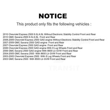 Load image into Gallery viewer, Front Rear Brake Rotor And Ceramic Pad Kit For Chevrolet Express 2500 GMC Savana