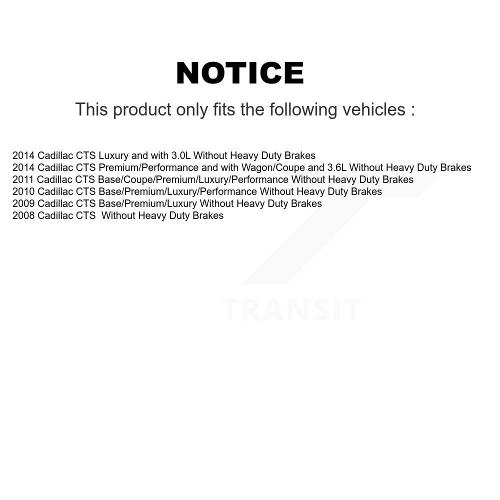 Front Rear Disc Brake Rotors And Ceramic Pads Kit For Cadillac CTS
